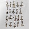 40Pcs 20 Styles Tibetan Style Alloy Pendant Decorations HJEW-AB00257-2