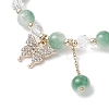 5Pcs Crackle Imitation Jade Glass & Transparent Glass Beaded Stretch Bracelets BJEW-JB11859-4