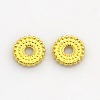 Disc Plating Zinc Alloy Spacer Beads PALLOY-N0101-08G-1
