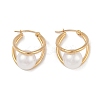 PVD Vacuum Plating 201 Stainless Steel Teardrop Hoop Earrings LS-EJEW-I309-76G-1