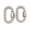 Non-Tarnish 304 Stainless Steel Screw Carabiner Lock Charms STAS-C092-07P-1