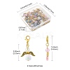 32Pcs 4 Styles Acrylic & Alloy Heart Angel Pendant Decorations HJEW-FS00040-04-4
