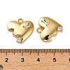 Brass Micro Pave Cubic Zirconia Pendants KK-P285-12G-3