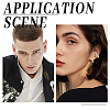 10 Pairs 2 Style 304 Stainless Steel Half Hoop Earrings EJEW-DC0001-02-4