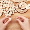 180Pcs Round Natural Unfinished Wood Beads DIY-CA0002-56-3