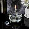 Transparent Glass Candle Holders with Candle Wick DIY-WH0308-996C-4