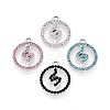 Rack Plating Alloy Rhinestone Pendants PALLOY-T091-21M-P-1