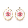 Ion Plating(IP) 304 Stainless Steel Rhinestone Pendants STAS-N109-251A-G-1