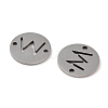 Non-Tarnish 201 Stainless Steel Hollow Flat Round Links FIND-R149-03M-P-2