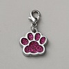 Zinc Alloy Enamel Glitter Powder Pendant Decoration HJEW-WH0001-14P-01-1