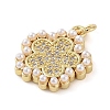 Brass Micro Pave Clear Cubic Zirconia Pendants KK-Q813-08A-G-2