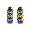 Rainbow Color Alloy Pendants Enamel Settings PALLOY-S180-324-2