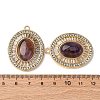 Natural Amethyst Oval Pendants STAS-L080-010G-03-3