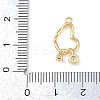 Brass Micro Pave Clear Cubic Zirconia Pendants KK-G545-06G-3