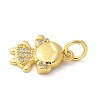 Brass Micro Pave Cubic Zirconia Pendants KK-U053-01G-01-2