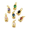 Brass Micro Pave Cubic Zirconia Pendants KK-Z102-03G-01-1