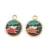 304 Stainless Steel with Enamel Pendants STAS-Z166-11G-01-1