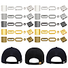 40 Bags 5 Colors Iron & Brass Peaked Cap Adjuster Kits FIND-GA0007-45-1
