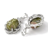 Natural Unakite Oval Pendants G-NH0025-15P-13-2