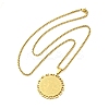 201 Stainless Steel Box Chain Saint Benedict Medal Pendant Necklaces for Women LS-NJEW-M008-01G-2