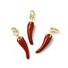 Brass Enamel Pendants KK-K302-24G-02-1