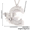 Brass Micro Pave Clear Cubic Zirconia Pendant Necklaces FS-WG7BC7F-03-1