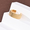 304 Stainless Steel Open Cuff Rings for Women RJEW-K309-31G-3