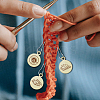 20Pcs 10 Style Round Wood Locking Stitch Markers TOOL-WH0057-002-4