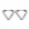 Tarnish Resistant Triangle Huggie Hoop Earrings for Women LS-EJEW-N016-008-NR-1