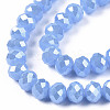 Electroplate Glass Beads Strands X-EGLA-A034-J8mm-A02-2