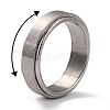 203 Stainless Steel Rotating Spinner Fidget Band Rings for Anxiety Stress Relief RJEW-G118-07P-2