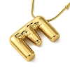 Ion Plating(IP) Initial Letter 304 Stainless Steel Pendant Necklace NJEW-R265-05G-E-1