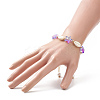 Natural Cowrie Shell & Glass Starfish Braided Bead Bracelet for Women X-BJEW-JB09943-5