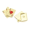 Alloy with Enamel Pendants FIND-G062-22G-2