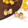 304 Stainless Steel Micro Pave Clear Cubic Zirconia Stud Earrings EJEW-I318-01G-02-1