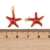 Brass Enamel Starfish Pendants KK-I377-03G-A08-3