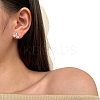 925 Sterling Silver Micro Pave Clear Cubic Zirconia Stud Earrings EJEW-K301-03P-1