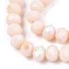 Electroplate Opaque Solid Color Glass Beads Strands EGLA-A034-P3mm-L20-2
