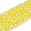 Electroplate Glass Beads Strands EGLA-A034-T10mm-B21-1