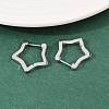 304 Stainless Steel Star Hoop Earrings EJEW-P324-02P-2