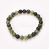 Natural Serpentine/Green Lace Stone Beaded Stretch Bracelets BJEW-Q692-53-10mm-1