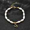 304 Stainless Steel Dog Charm Bracelets for Women BJEW-C098-10G-3
