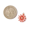 Handmade Polymer Clay & Glass Seed & Brass Pendants PALLOY-MZ00840-03-2