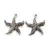 Tibetan Style Alloy Starfish/Sea Stars Pendants LS-TIBEP-Q041-119AS-NR-1
