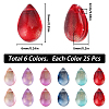150Pcs 6 Colors Transparent Glass Beads GGLA-SC0001-17-2