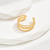 201 Stainless Steel Fashion Open Cuff Ring for Women CU6656-1
