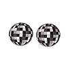 Printed Tartan Acrylic Pendants X-OACR-T028-12-2