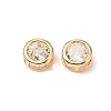 Brass Micro Pave Cubic Zirconia Beads KK-A259-12G-01-1
