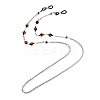 1Pc Natural Tiger Eye Bead Eyeglasses Chains AJEW-DJ0003-41-1