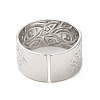 Non-Tarnish 304 Stainless Steel Eye Open Cuff Ring for Women RJEW-M149-35P-2